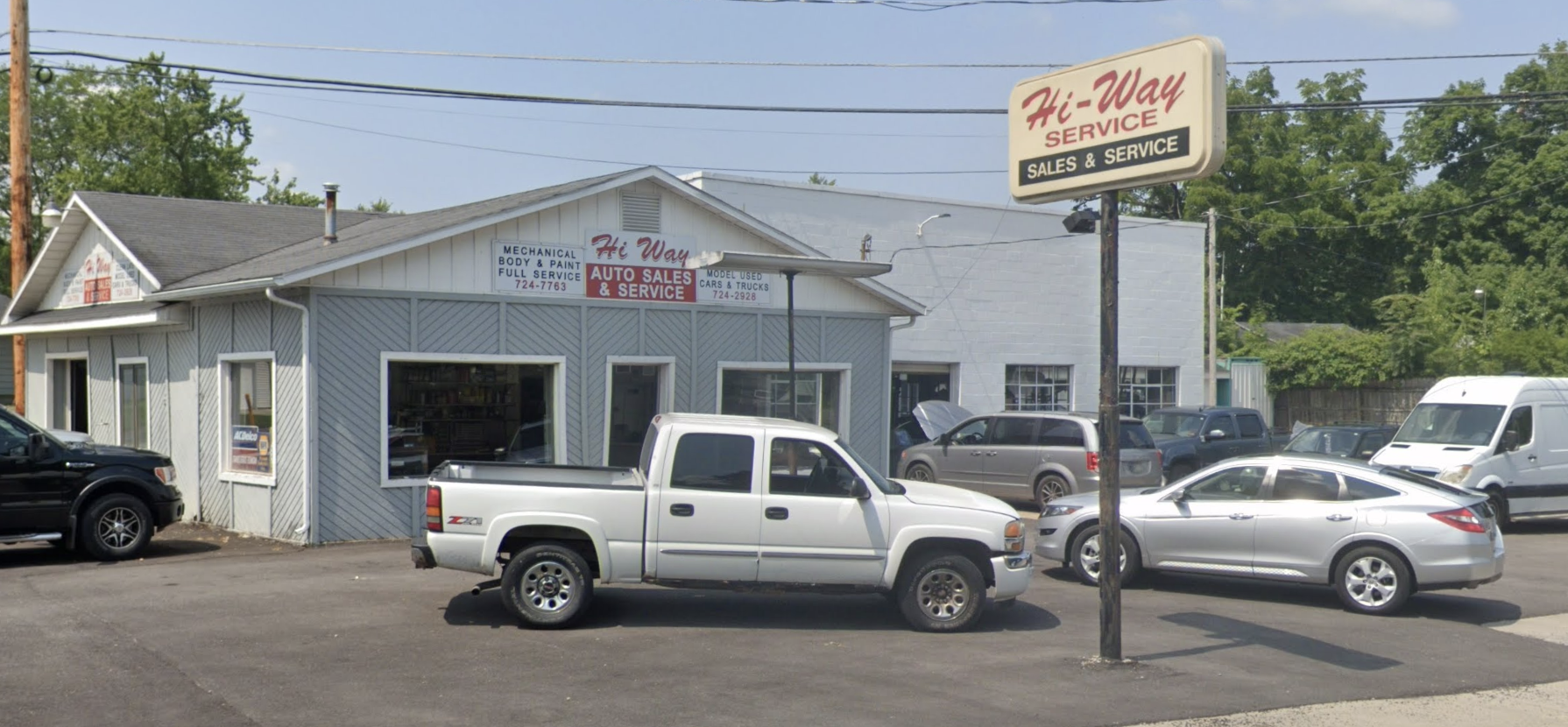 Hi-Way Services shop front, Decatur IN